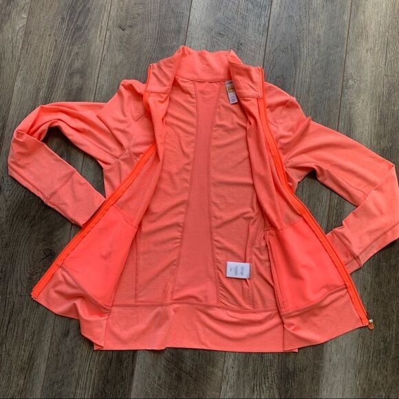 Lole Essential Zip Up Running Jacket Coral Orange Size Medium - Picture 7 of 12